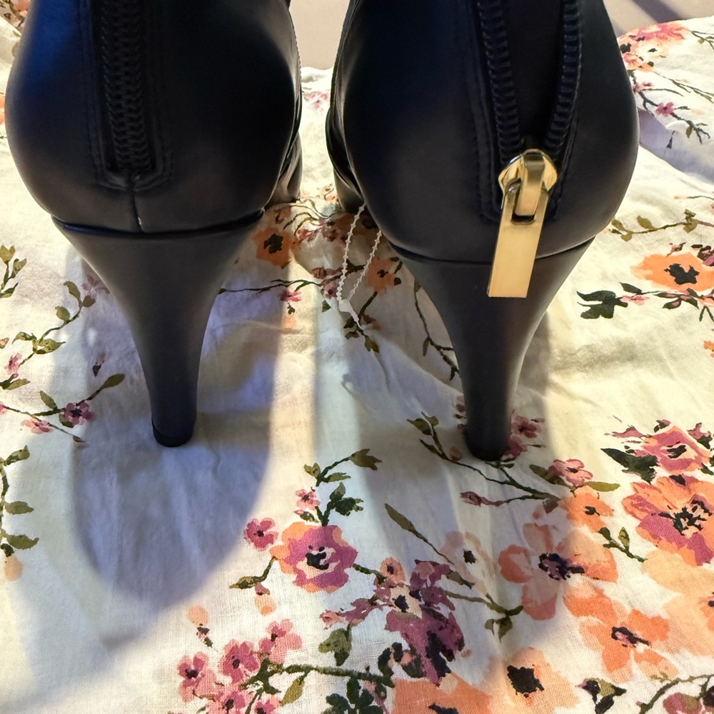 Bella Vita Navy Ankle Boots with Strap Detail - Picture 3 of 10